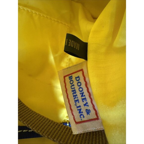 Dooney & Bourke DB Navy Blue White Shoulder Handbag Bag Tote Purse Zip Pockets - Picture 5 of 16